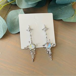 YOUER Moonlight Stone Dripping Statement Earrings
